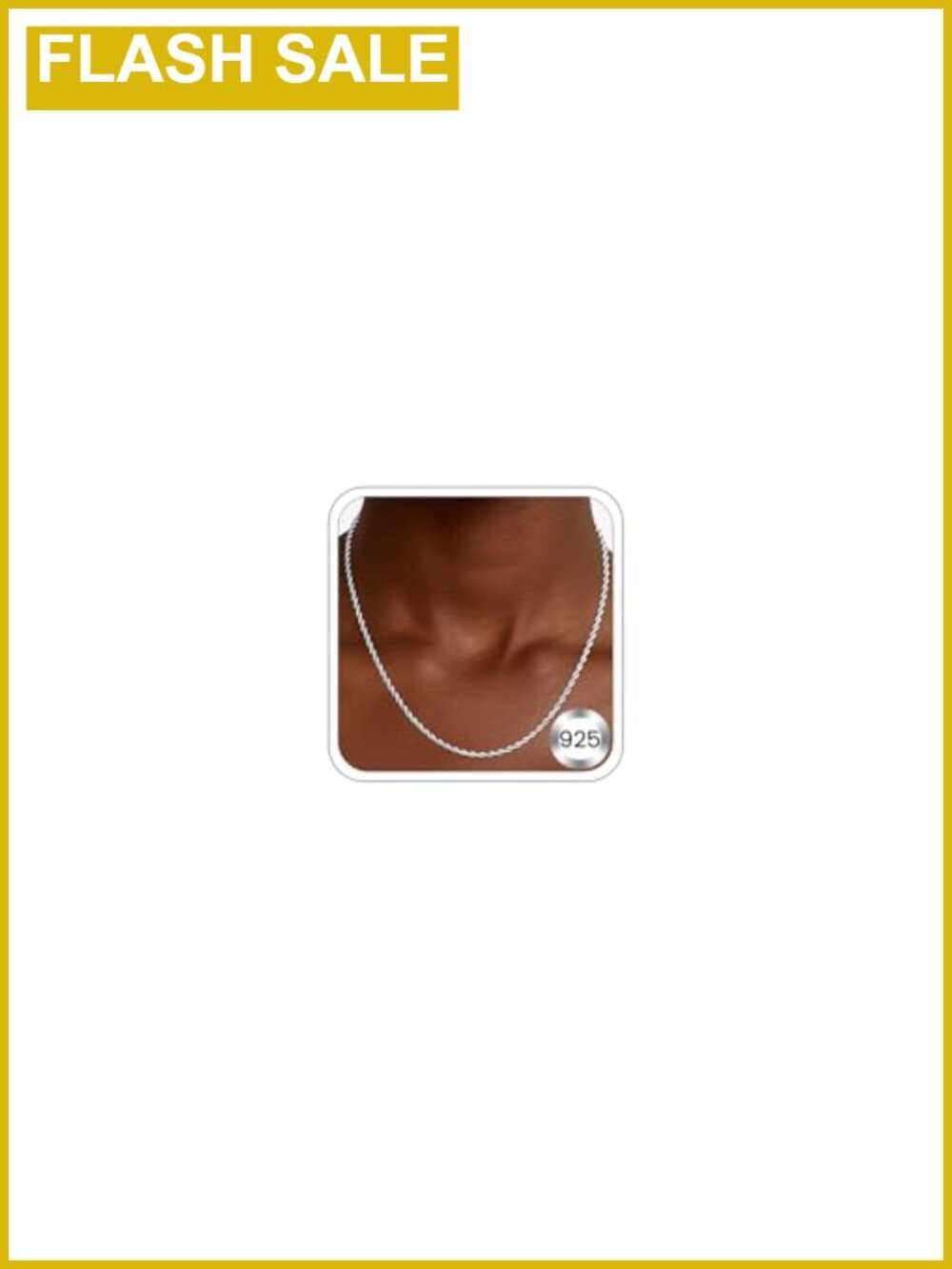 2mm Rope Chain 925 Sterling Silver Necklace for Women 20 Inches